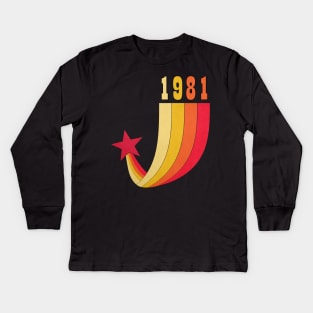 Vintage 1981 Kids Long Sleeve T-Shirt